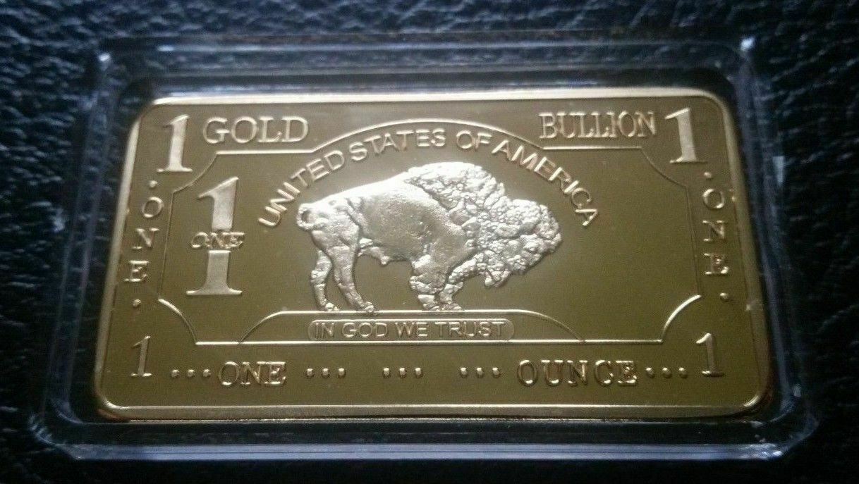 1 OZ 500 Millls  Buffalo Bar Bullion
