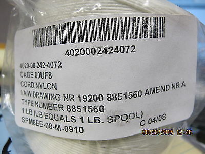 1440’ NYLON BRAIDED ROPE CORD STRING 1.2 mm WHITE 100 LB Test Tying Twine LACING