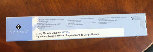 Sparco 01316 Stapler - Long Reach Arm, 20 Sheet Capacity, Uses Standard Staples
