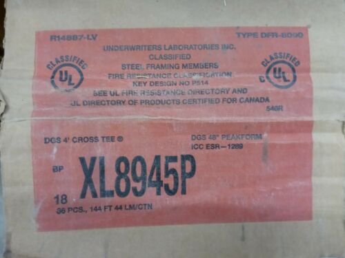 ARMSTRONG SUSPENSION GRID XL8945P, 144 ft 48 in by 1 1/2 in by 1 1/2 in. $232