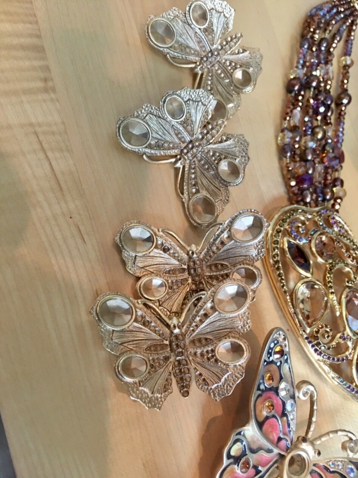 Jay Strongwater Bundle, jewelry, butterflies, necklace, crystal, collectible.