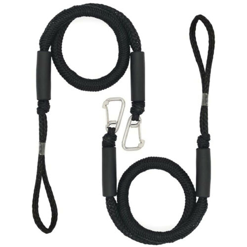 2 Pcs Marine Bungee Dock Line/Boat Mooring Rope Bungee Tie Down Stretch