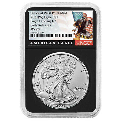 Presale - 2021 (W) $1 Type 2 American Silver Eagle NGC MS70 ER Black Label Retro