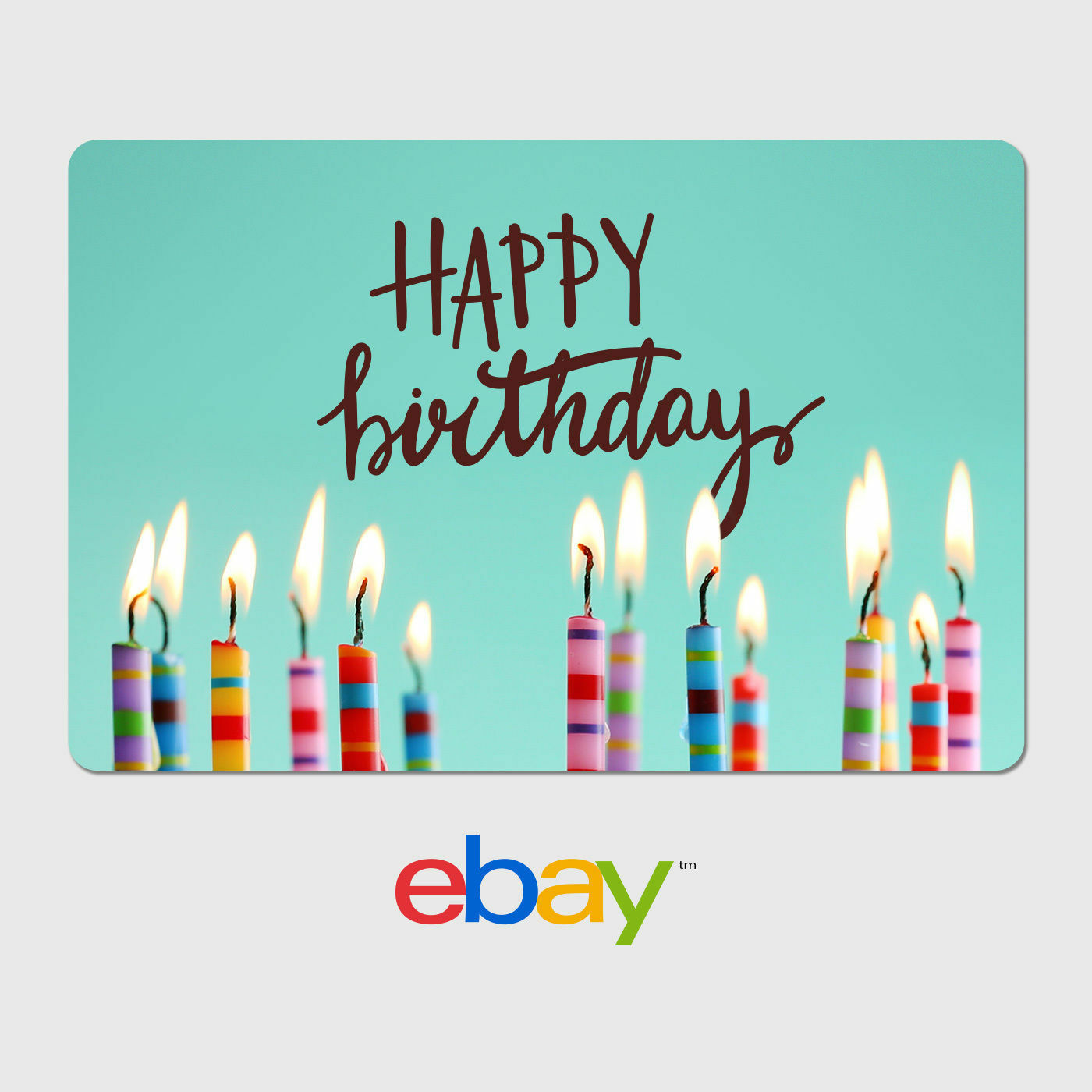 eBay Digital Gift Card - Happy Birthday Candles -  Email delivery