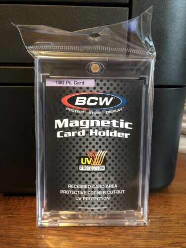 5 BCW One-Touch Thick Card 180pt Point Magnetic Card Holder - Lot of 5