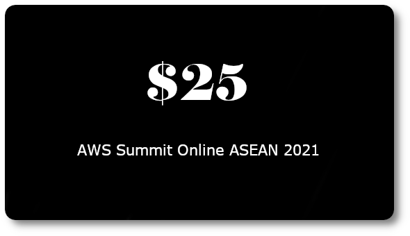 $25 AWS Promo Credit Code (Only 1 Code per AWS Account). Event: May 2021