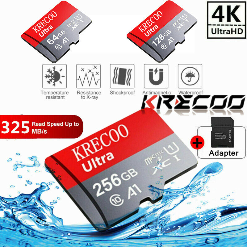 256GB Universal Micro Memory SD Card High Speed TF 256MB 64GB 128GB with Adapter