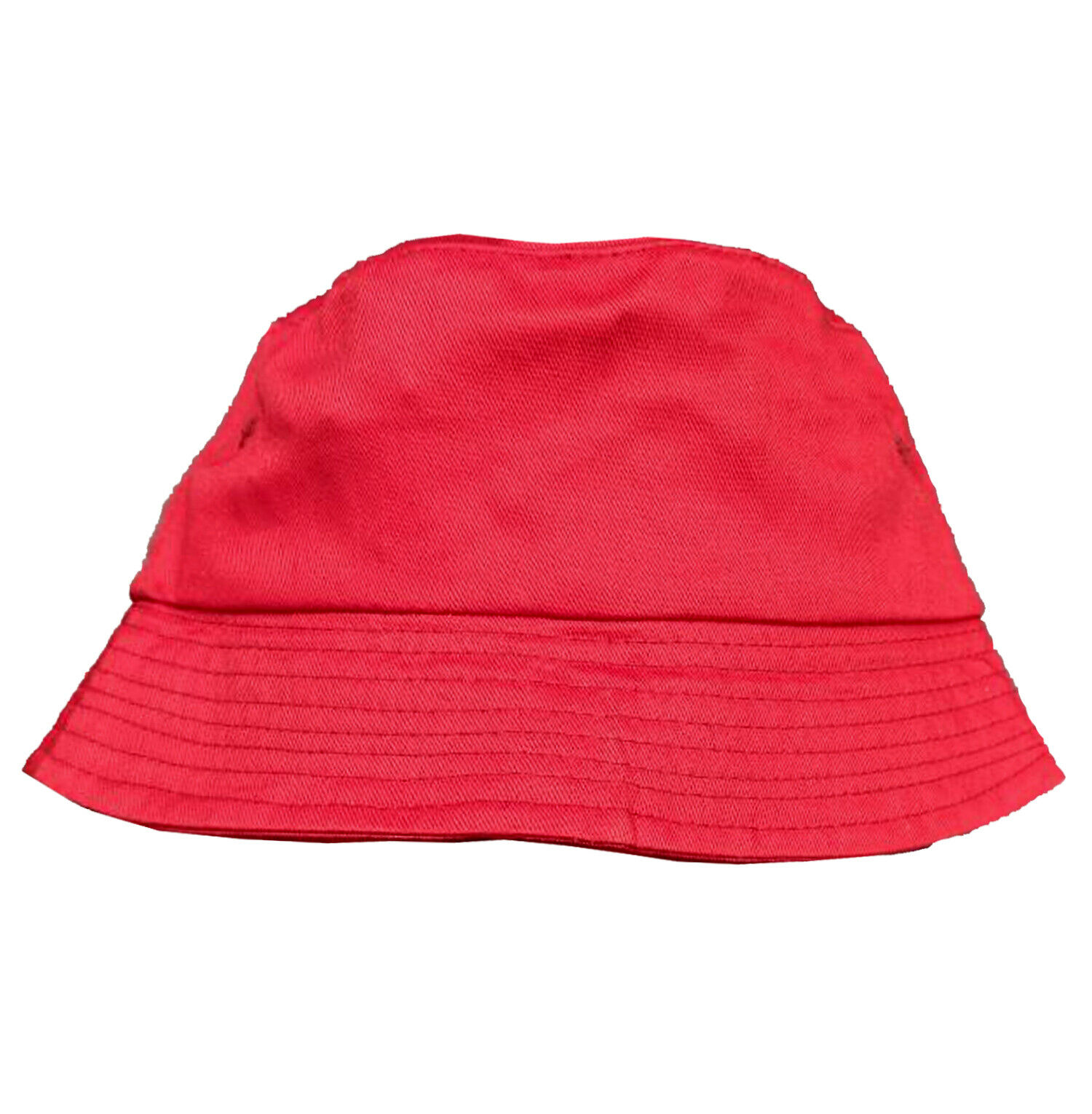 Box of 24 - Red Canvas Bucket Hat for Baby Toddler Boy or Girl, Summer hat