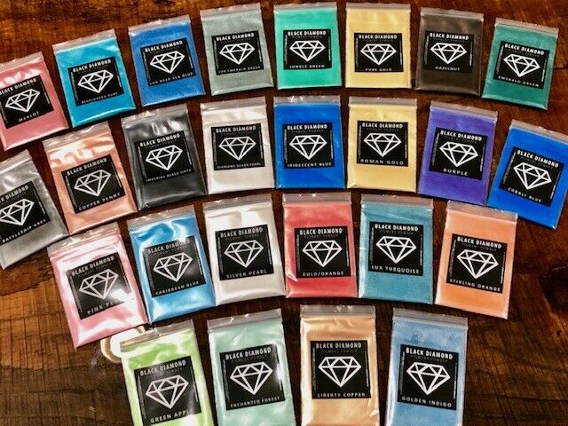 BLACK DIAMOND Mica Powdered Pigment  -- Variety Pack 26-2 (26 Colors)