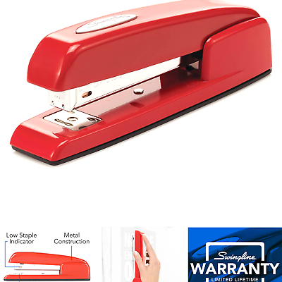 Swingline Stapler, 747 Iconic Desktop Stapler, 25 Sheet Capacity, Rio Red (74...