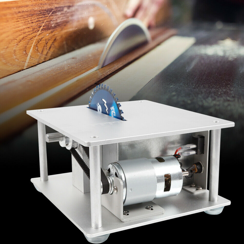5000 RPM Mini Bench Saw Blade Table Woodworking Cutting Machine+4 Blades Safety