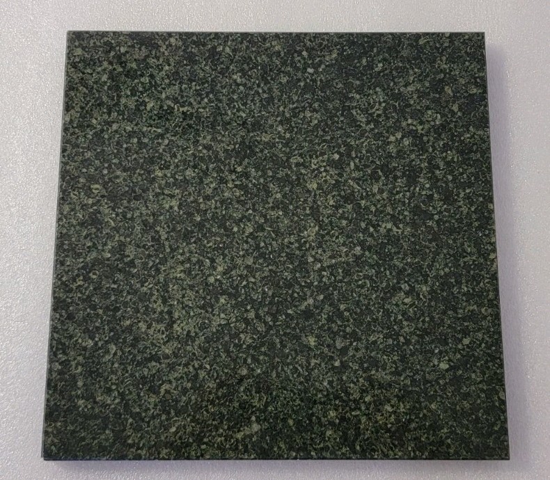 Large Black Green Square Polished Faux Granite Slab for Display Arts Crafts