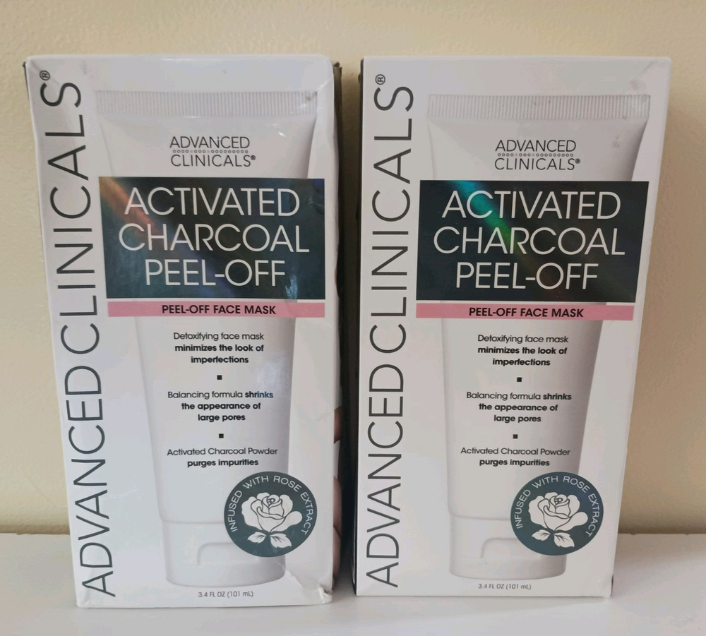 Advanced Clinicals Activated Charcoal Peel-Off Face Mask for Deep Cleansing – Men & Women