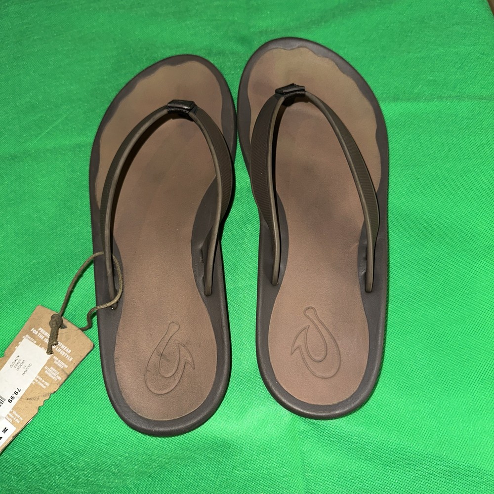 Men's Olukai Koko'o Wood Sandals Size 11 10493