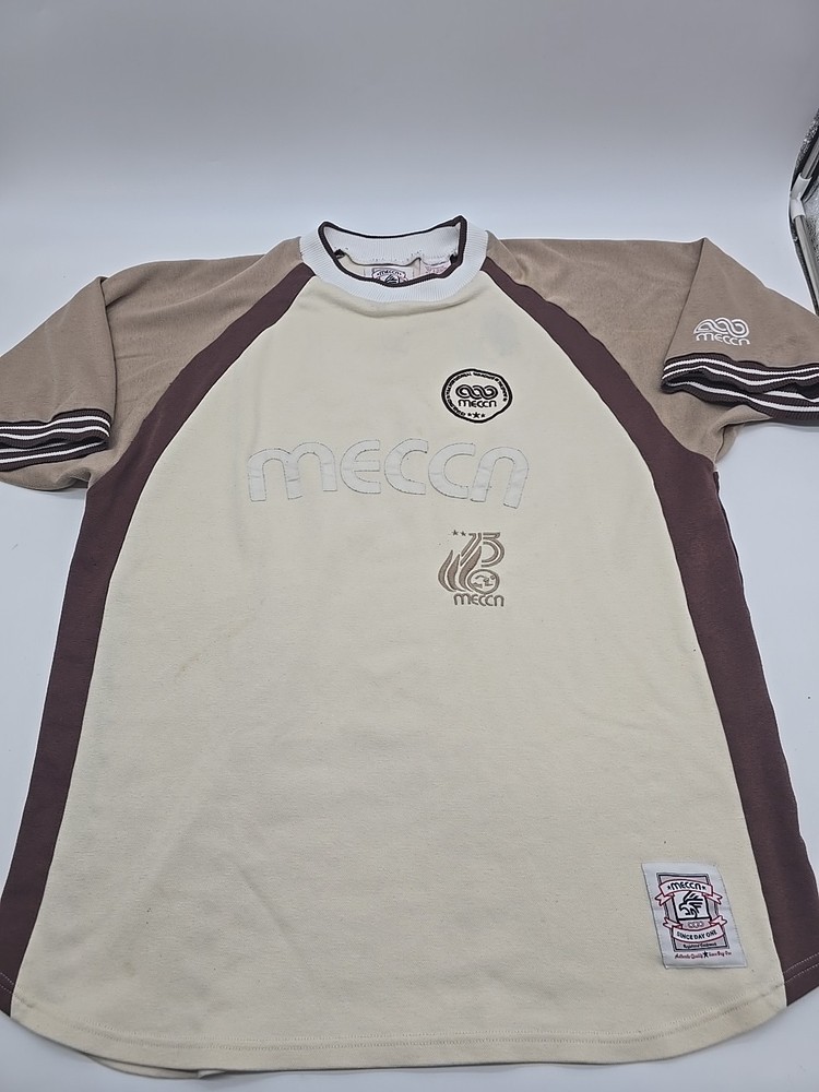 VTG Mecca Mens 3XL Ringer Tee Y2K Hip Hop Streetwear Vintage T-Shirt #13 #28519