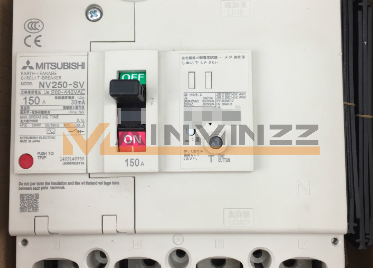 1PC NEW MITSUBISHI NV250-SV 150A 4P EARTH LEAKAGE CIRCUIT BREAKER