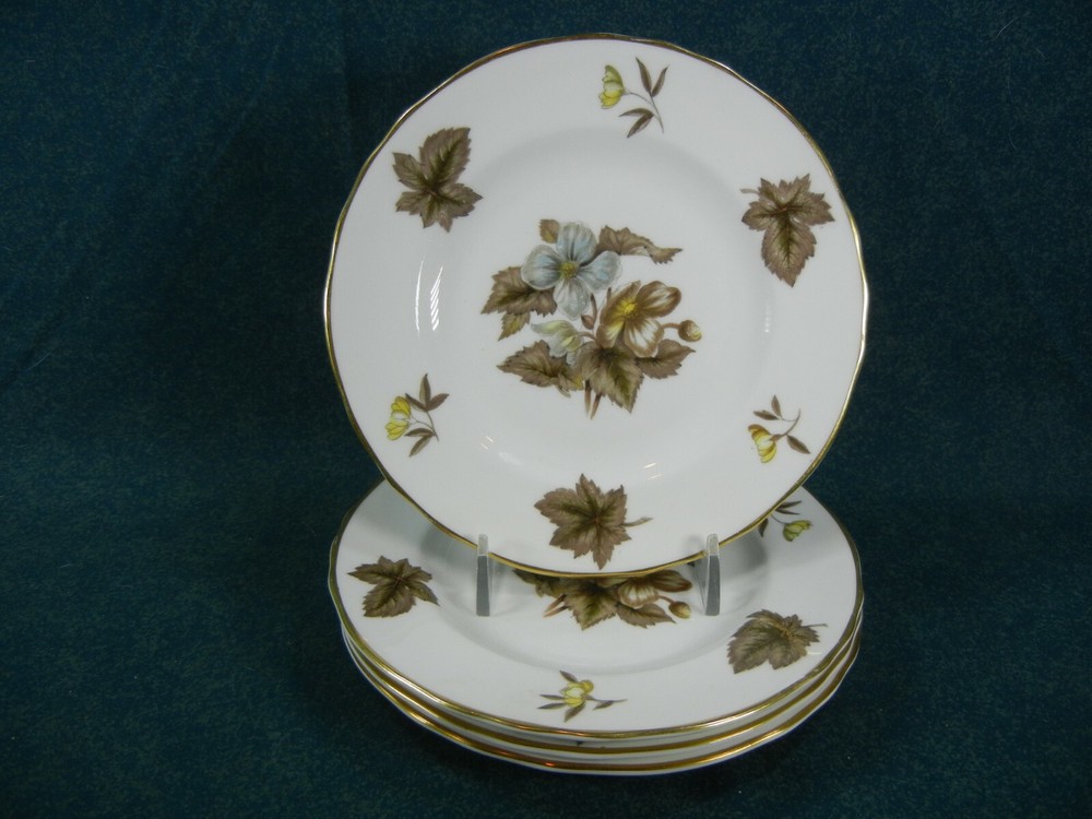 Royal Worcester Dorchester Pattern Group of 4 Salad Plates
