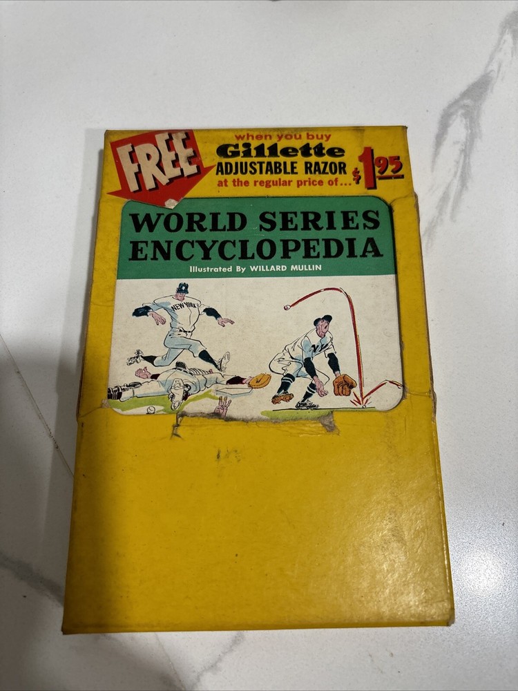 New-1961 Gillette World Series Encyclopedia Book  In Rare Original Box/Cool Item