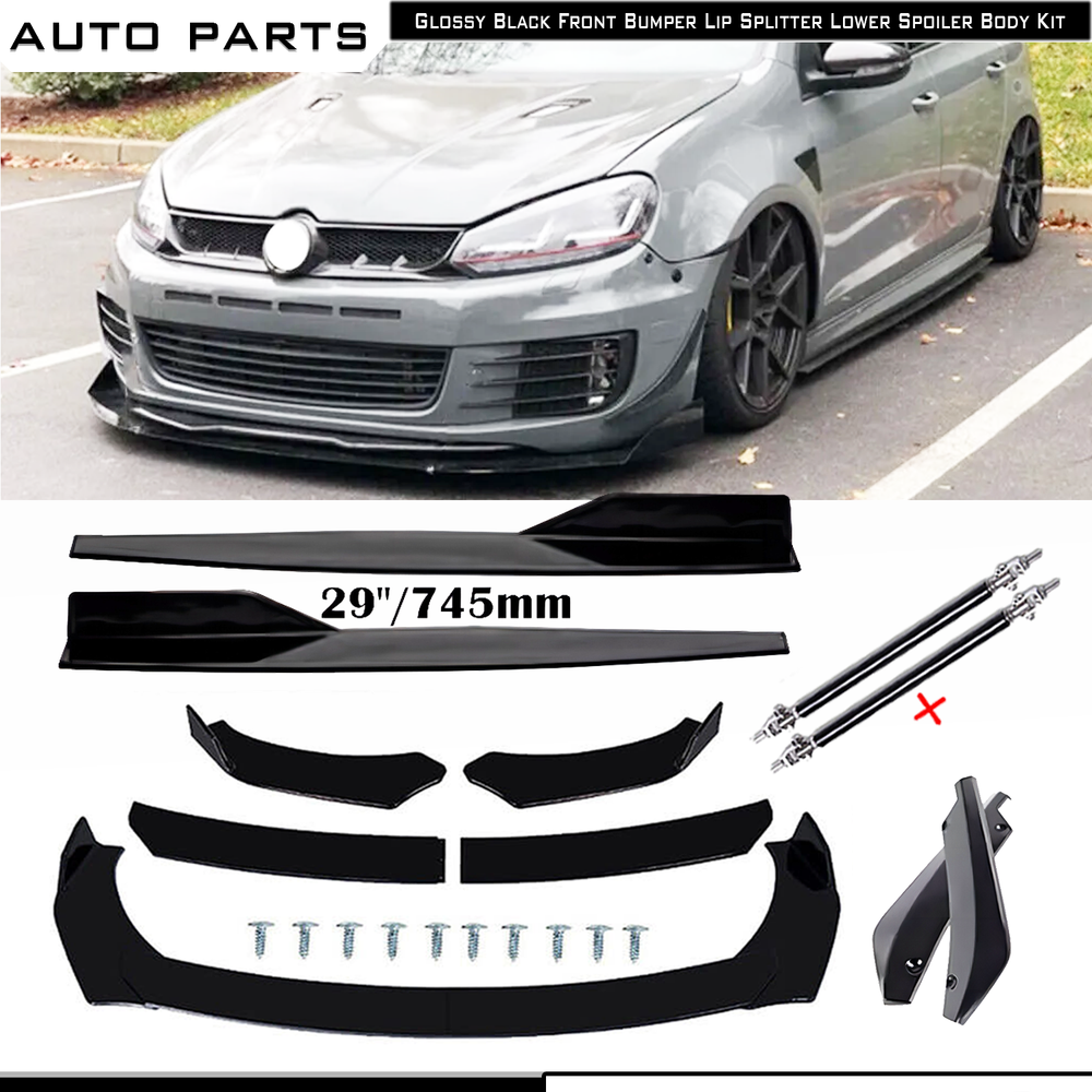Volvo V40 S40 S60 Front Rear Bumper Lip Spoiler Side Skirt Body Kit