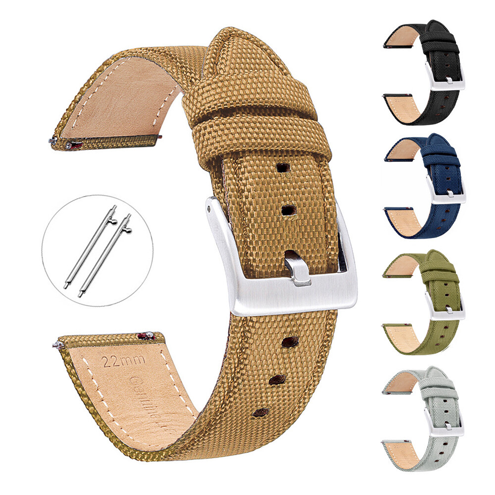 20mm 22mm New High Quality Men's Two-Piece Quick Release Nylon Watch Strap Band