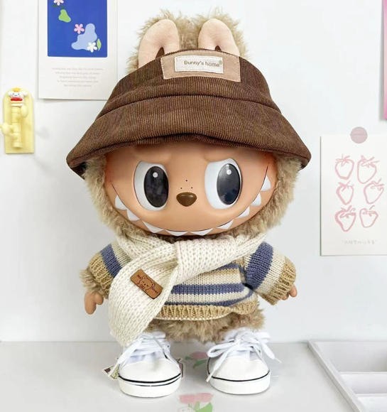 (No Doll) Compatible Set for 38CM LABUBU The Monsters Plush Doll Replace Clothes