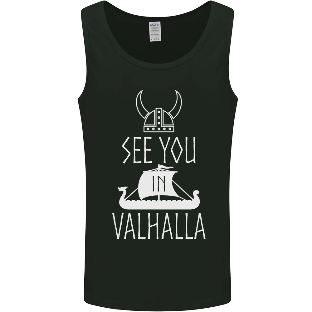 See You in Valhalla The Vikings Norse Odin Mens Vest Tank Top