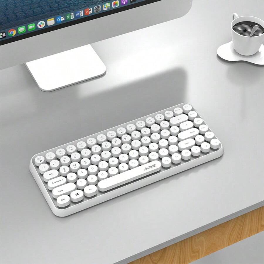 AJAZZ 308I Compact Round Retro Office Mouse with Long Battery Life