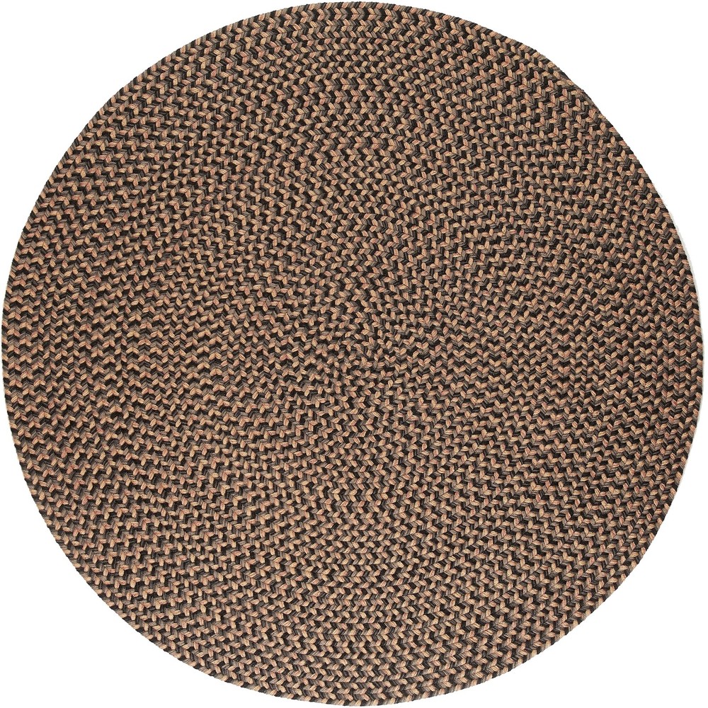 Rhody Rug Lexington Tweed Braided Indoor Outdoor Rug Shadow 10 Foot Round
