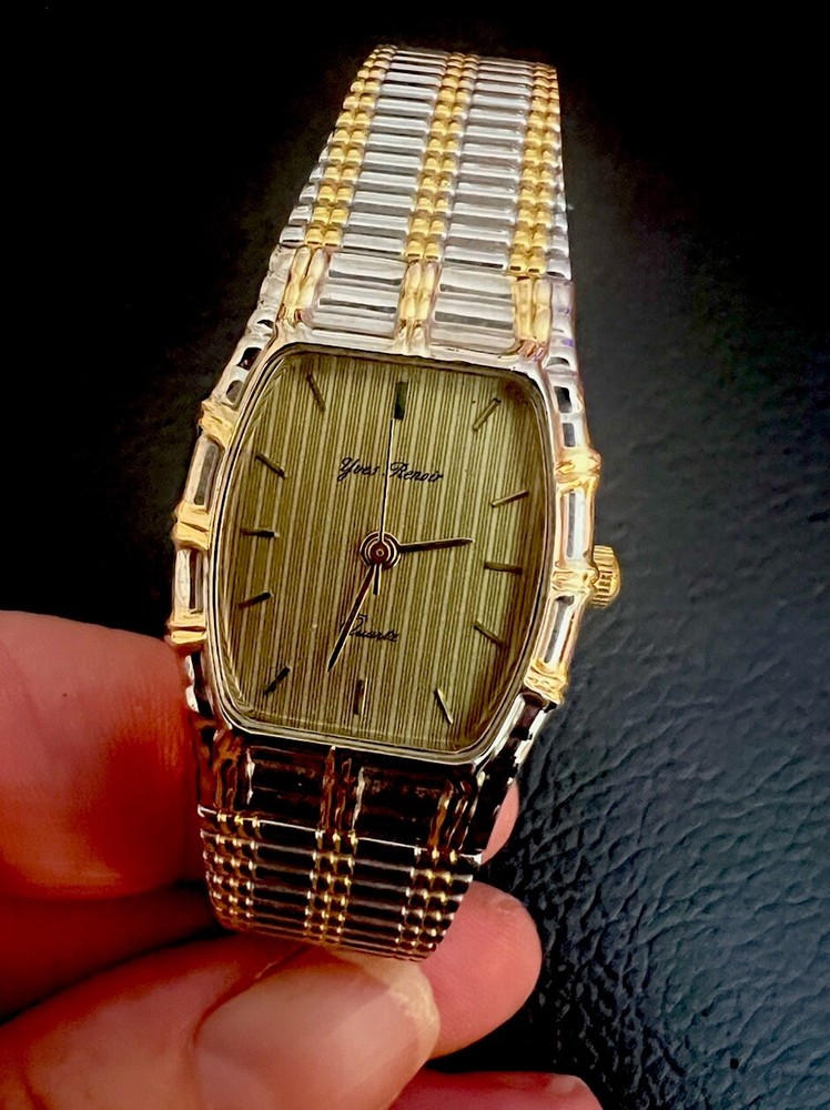 Fine Stainless Steel And Gold Ladies  Yves Renoir Quartz Watch