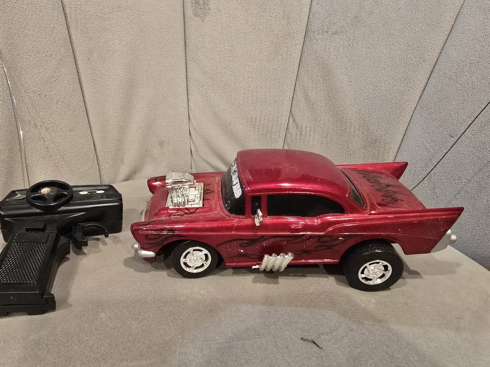 Vintage 1957 Chevy Bel Air Chevrolet Red Remote Control Car Untested
