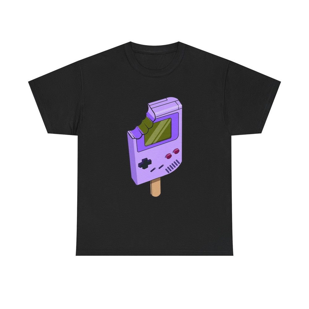 Vintage Gameboy Ice Cream Bar Graphic T-Shirt Unisex Heavy Cotton Tee S-5XL-image