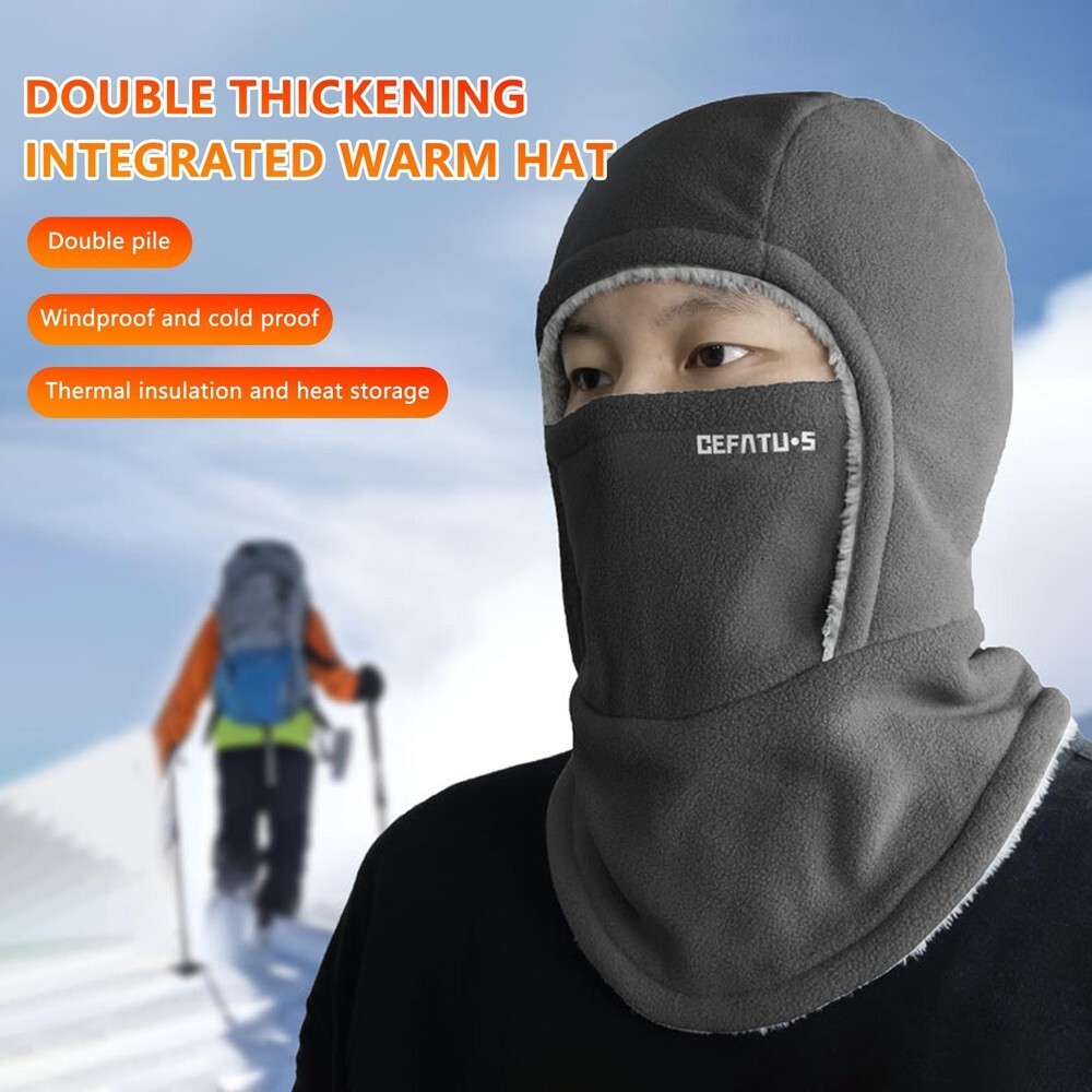 Fleece-Lined Waterproof Ski Balaclava - Warm Showerproof Face Mask for Winter Sports