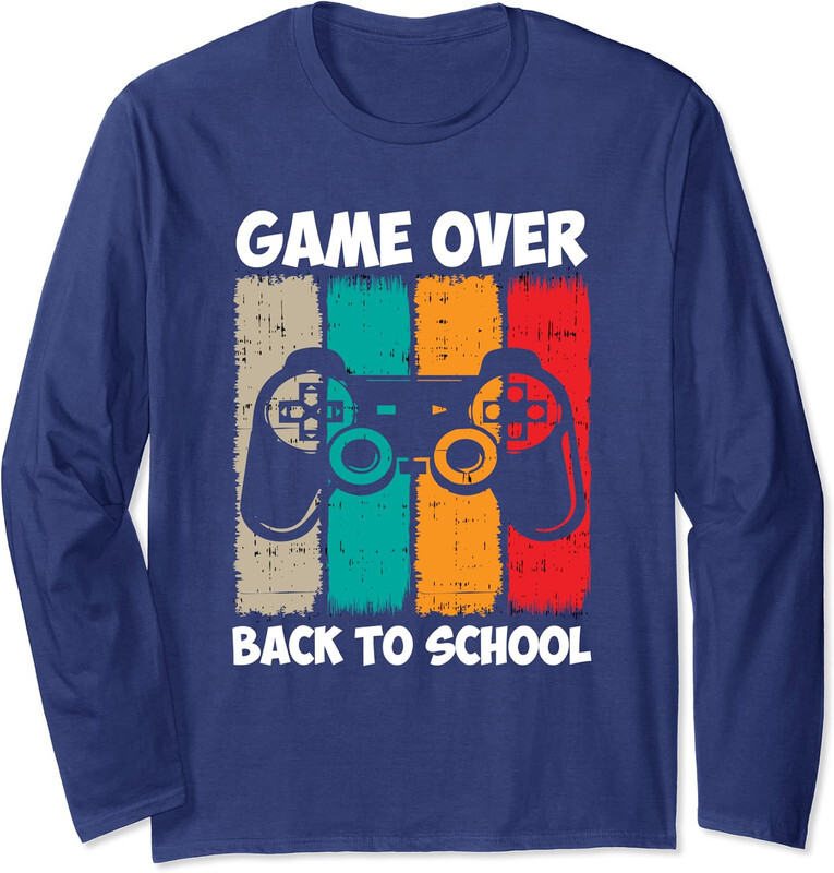 Back To School Game Over Teacher Student Fun Video Long Sleeve Tshirt-image