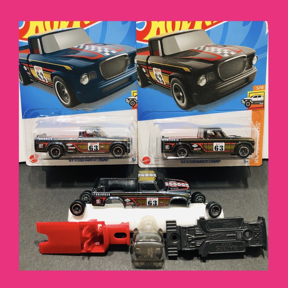 '63 Studebaker Champ Super Treasure Hunt 2X Hot Wheels UNSPUN STH NOC & Mainline