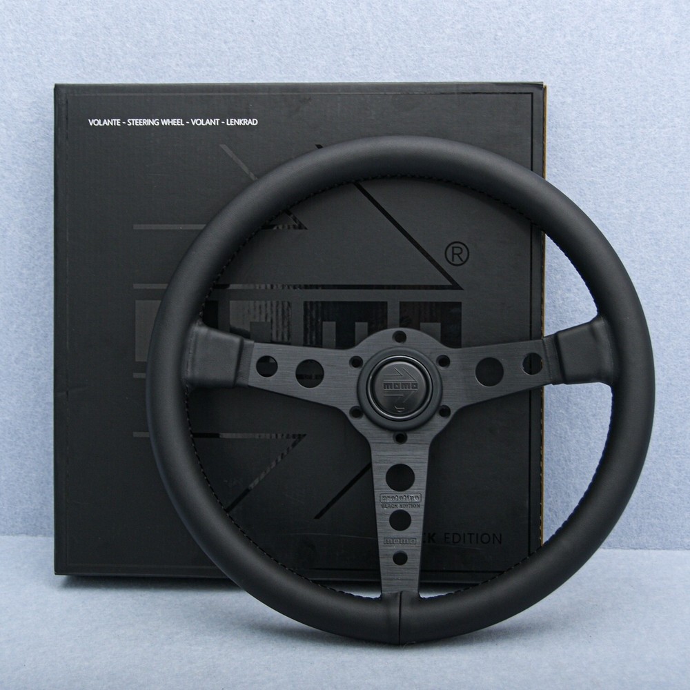 MOMO Prototipo P5 Black Edition 350mm Genuine Leather Steering Wheel