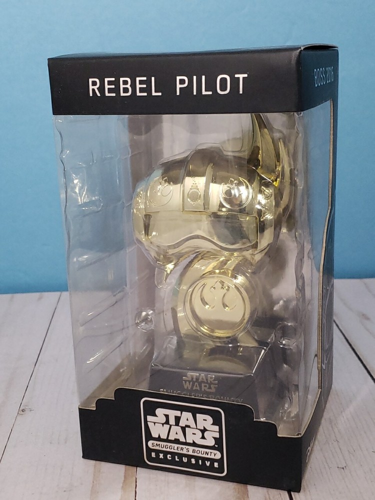 Funko Star Wars Rebel Pilot Smuggler's Bounty Exclusive Gold 2016 Boss Trophy