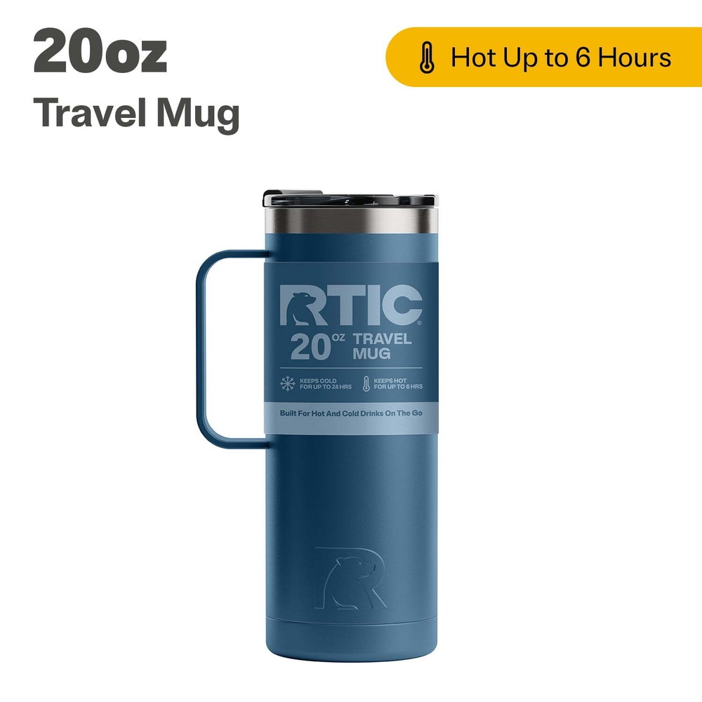 20 oz Stainless Steel Insulated Travel Mug, Splash-Proof Lid