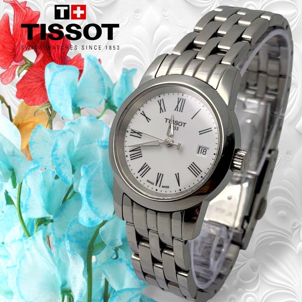 Tissot Watch Quartz 28mm Women's Silver Dial Swiss Made Round No Box Japan
