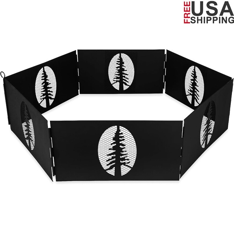 Heavy Duty Collapsible Steel Campfire Ring with Carry Bag