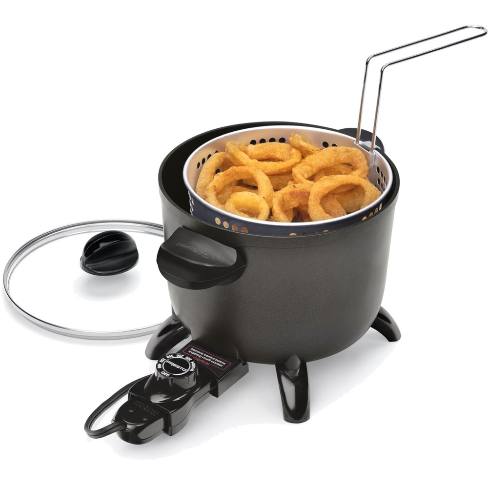 5-Quart Black Ceramic Nonstick Multi-Cooker & Steamer for Versatile Kitchen Use  