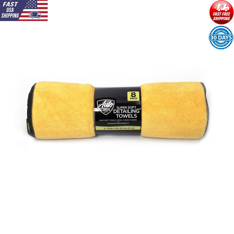 Microfiber Cleaning Towel 8-Pack Lint Free Absorbent for Car Dusting Polishing Hot Surfaces