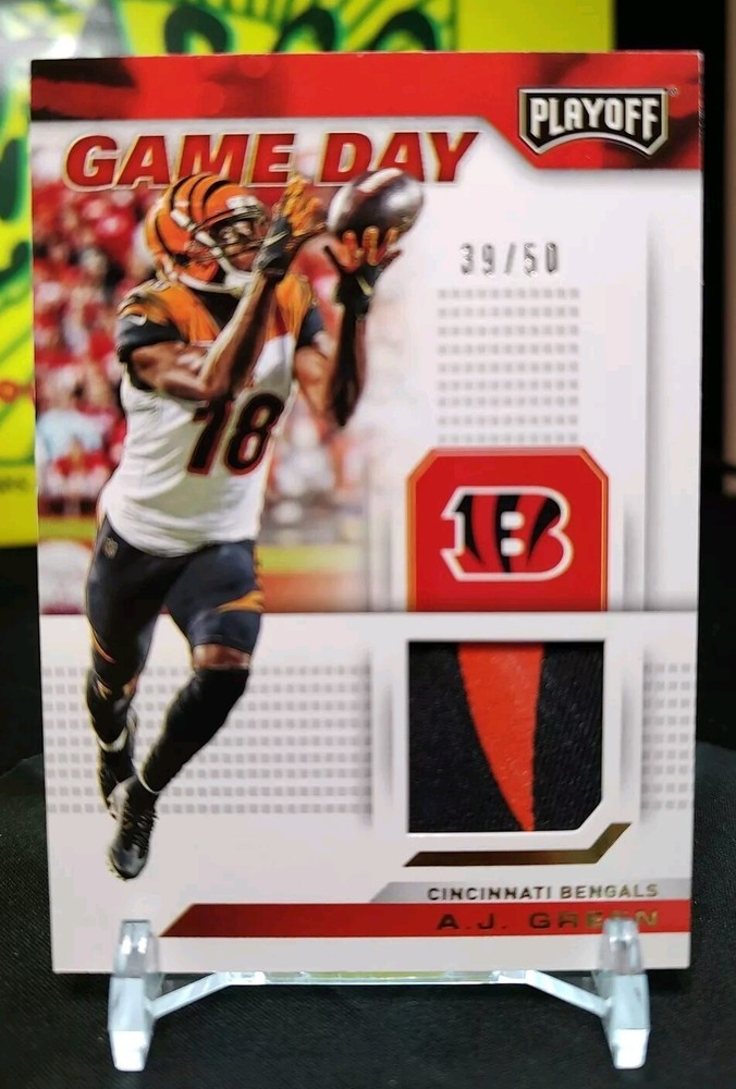 2019 AJ GREEN GAME DAY PRIME PLAYER-WORN PATCH /50 #GD-3 CINNCINATI BENGALS-image