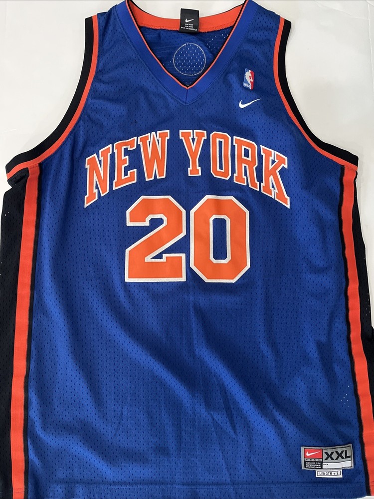 Nike NBA New York Knicks #20 Allan Houston Road Away Throwback Jersey Size 2XL
