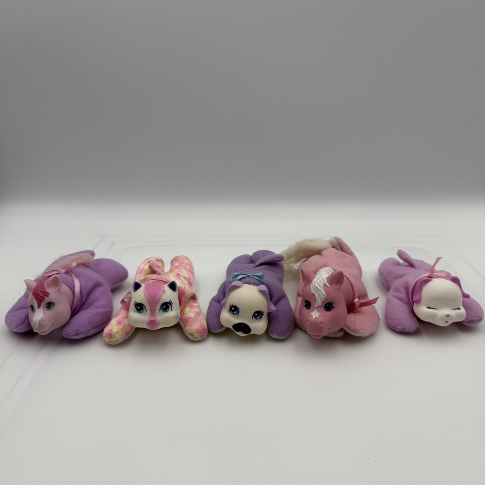 Kitten Pony Puppy Surprise Unicorn Plush Stuffed Animals Lot of 5