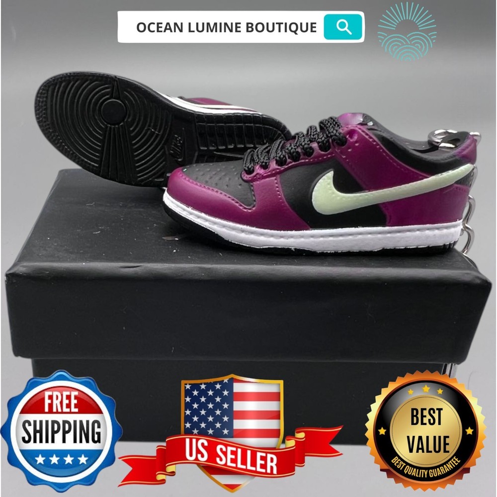 SB DUNK 3D Mini Sneaker Keychain, Jordan Sneaker Collectible, Box Options