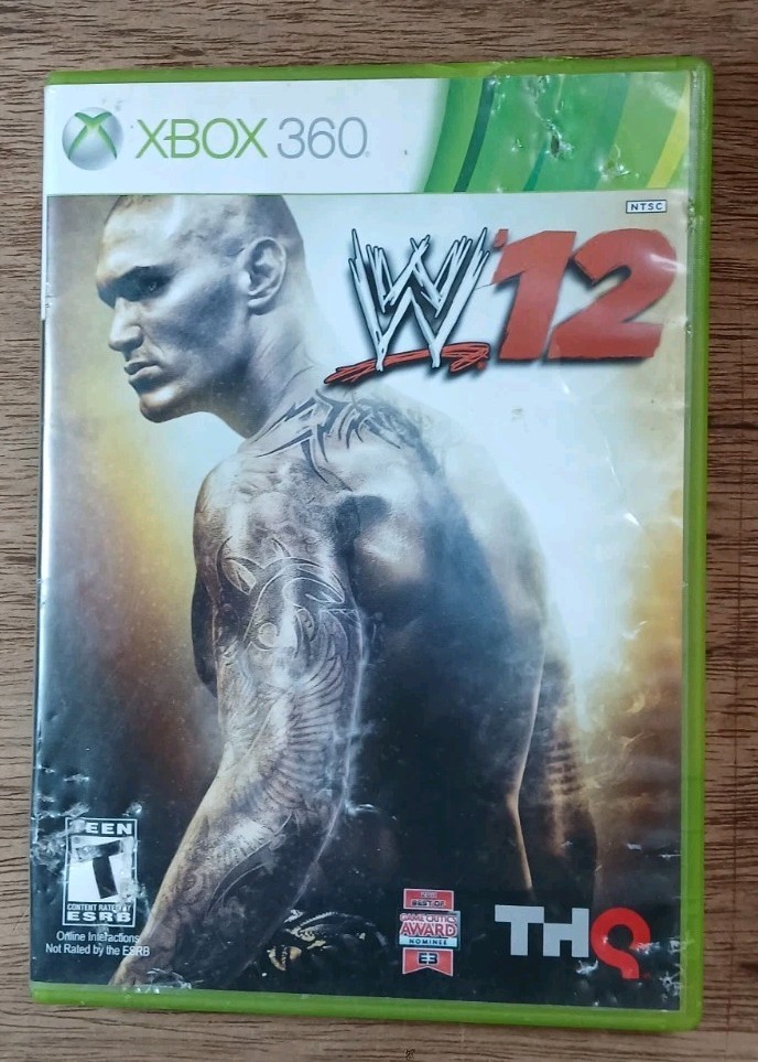 WWE '12 Microsoft Xbox 360 2011 Wrestling - CIB - Damaged Case Tested & Working