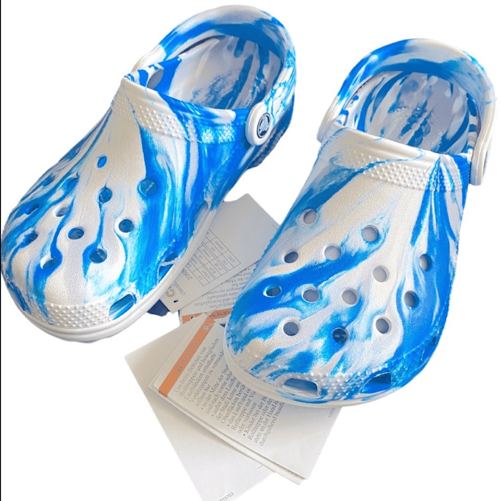 NWT Crocs Unisex Classic Marbled Tie-Dye Clog Size M5/W7 Item S42 Pastel Colors