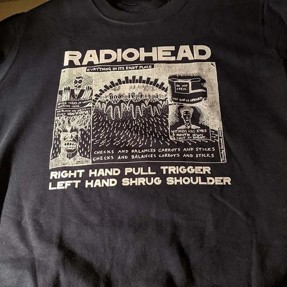 SALE Radiohead T-Shirt retro style black short sleeve tee Men Women