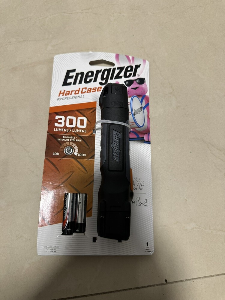 Energizer TUF2AAPE HardCase 300 Lumen Black LED Work Light Flashlight AA Battery