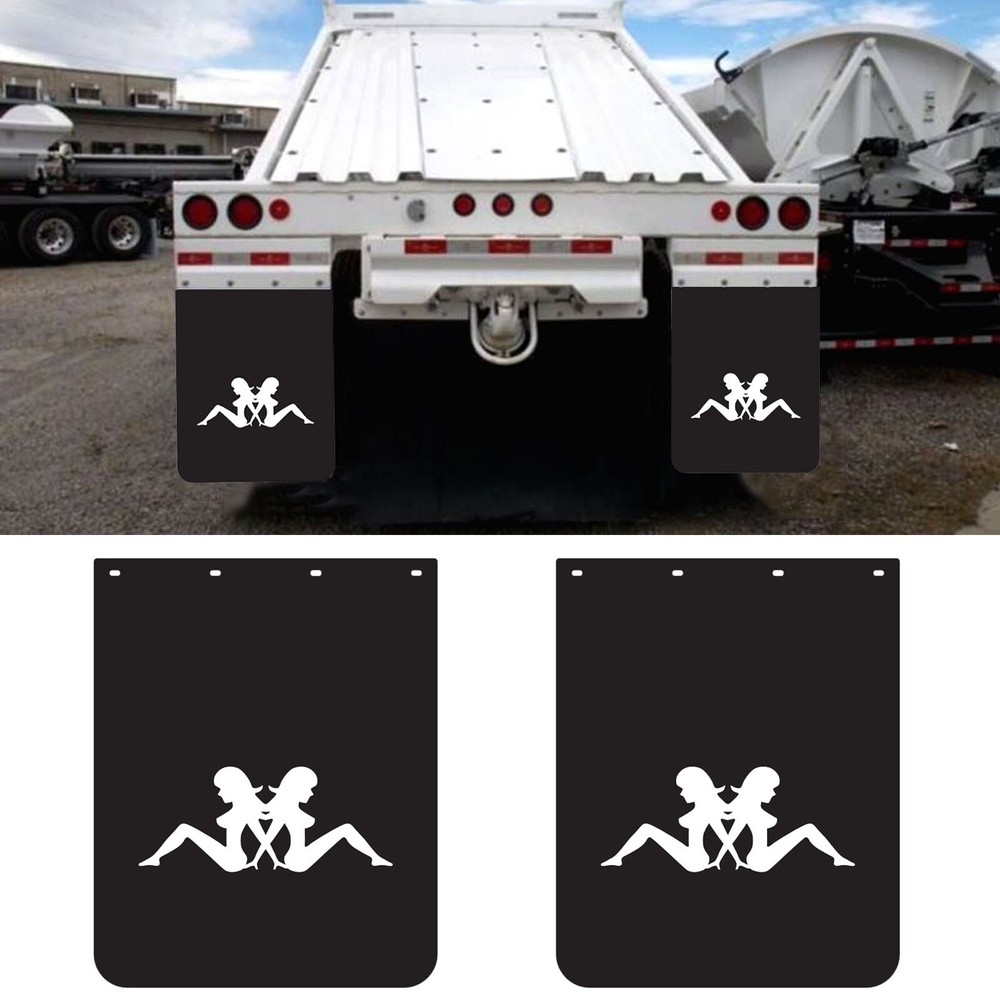 24x30 Heavy-Duty PVC Polymer Semi Truck Mud Flaps 1 Pair Tractor Trailer